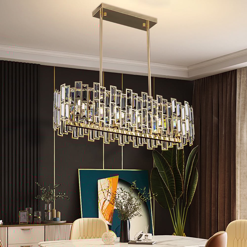 Hodnocení zákazníků pro položku 790 mm moderní stropní svítidla Crystal Glod s nastavitelnou výškou a jasem