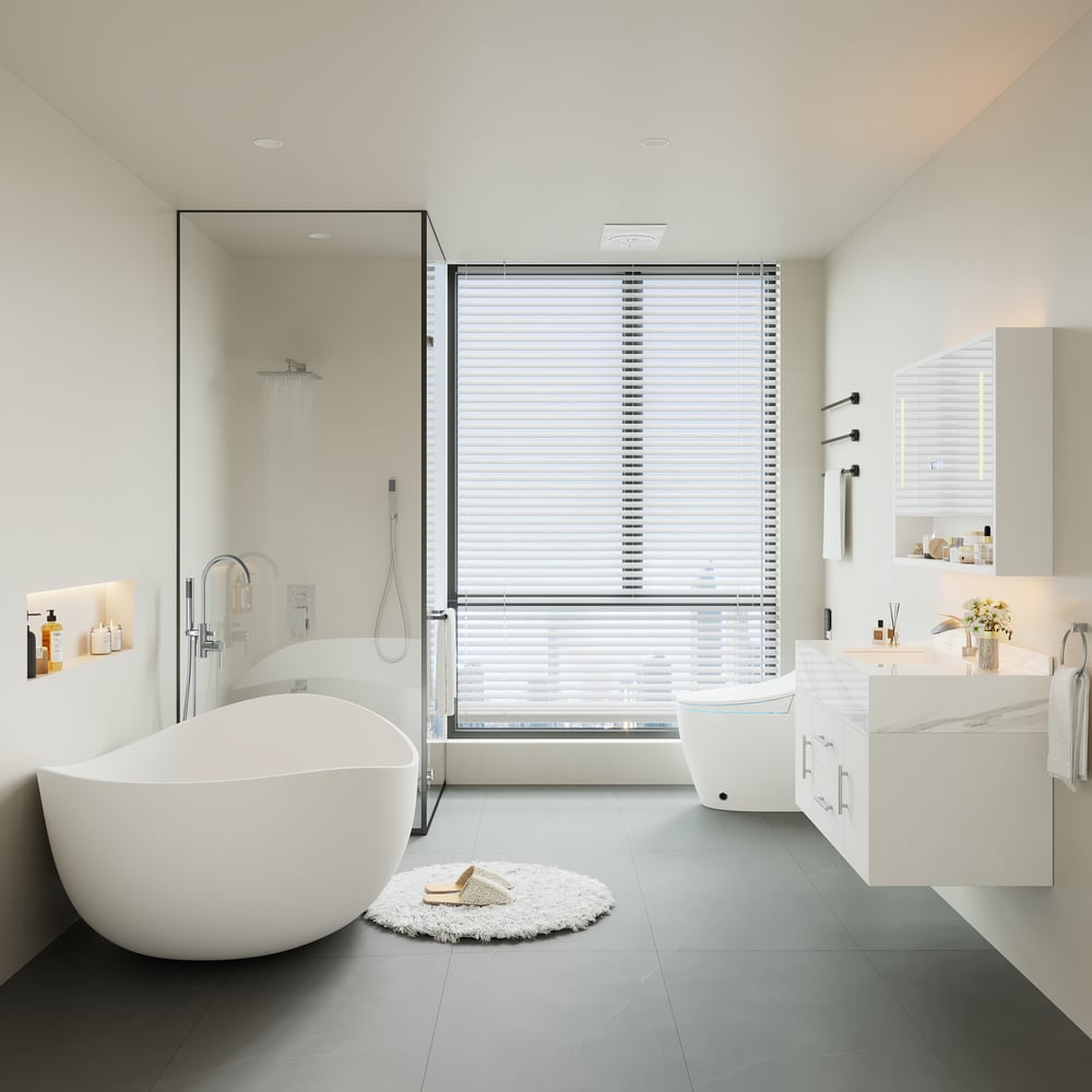 Domande e risposte per Armadietto per medicinali a LED bianco da 1000 mm con illuminazione regolabile, antiappannamento e orologio digitale