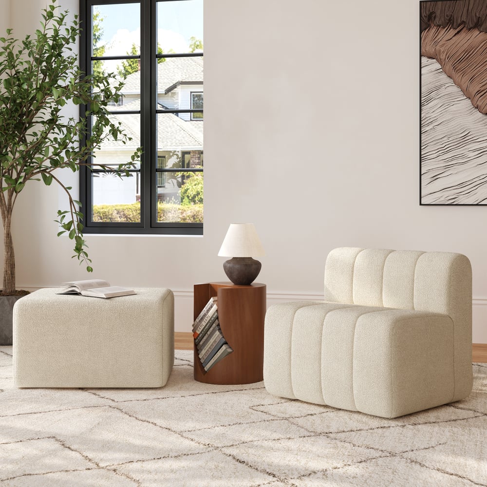 Questions et Réponses pour Table d'appoint moderne en noyer avec rangement ouvert