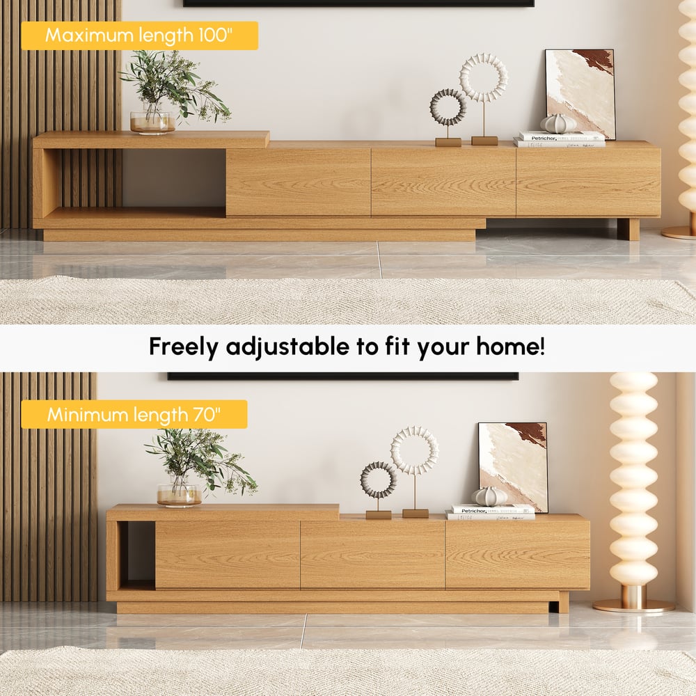 Avis Clients sur Meuble TV extensible Quint avec 3 tiroirs (1790mm-2550mm)