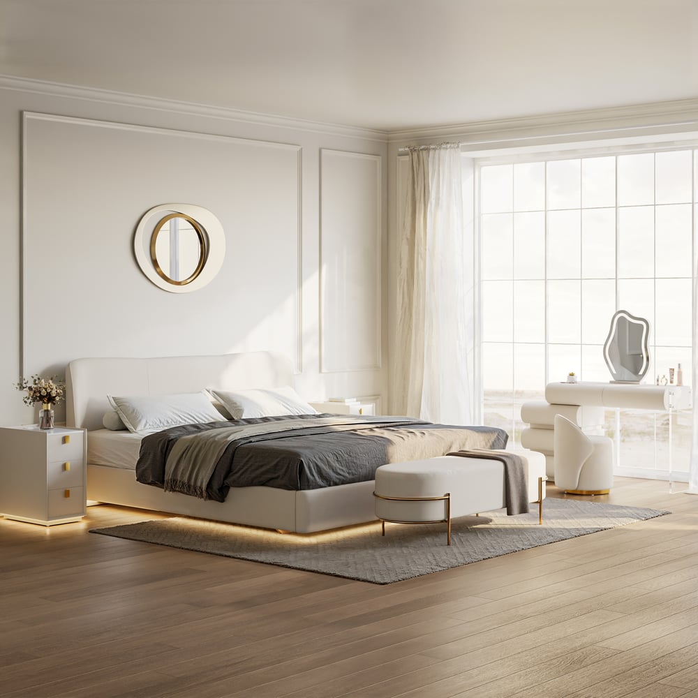 Customer Reviews for 3-Drawer Narrow Bedside Table with Built-in Charging Station and Adjustable Lighting