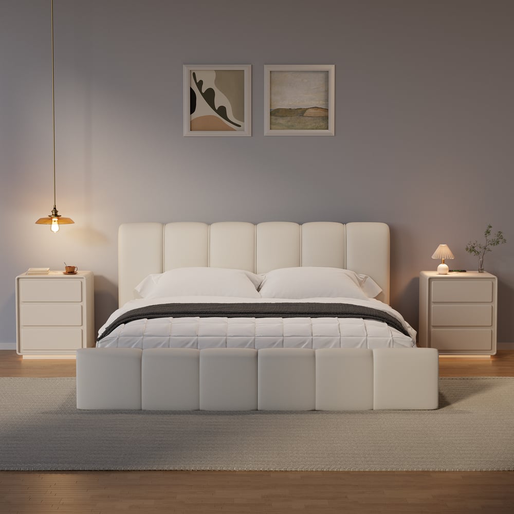 Customer Reviews for Modern 3-Drawer Smart Nightstand with LED