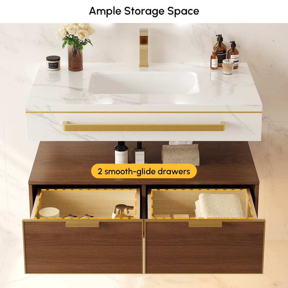 Otázky a odpovědi pro 915 mm moderní nástěnné koupelnové umyvadlo s LED světlem, ořechovou skříňkou a keramickým umyvadlem