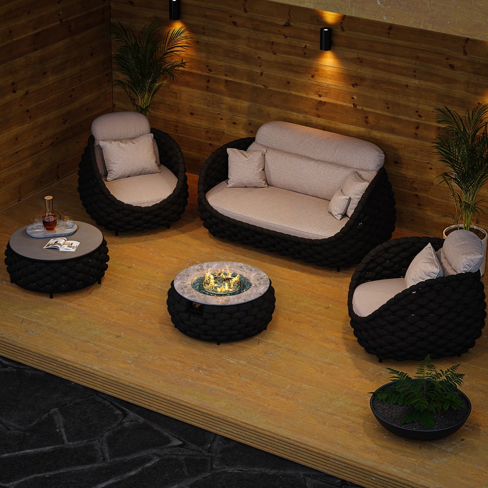 Customer Reviews for Tatta Weave Round Smokeless Propane Fire Pit in Dark Gray