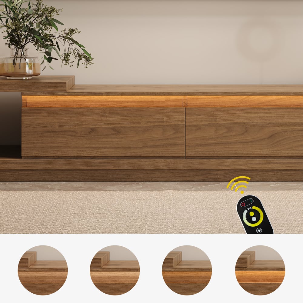 Customer Reviews for Quoint Extendable TV Stand with 3 Drawers and Light(1790mm-2550mm)