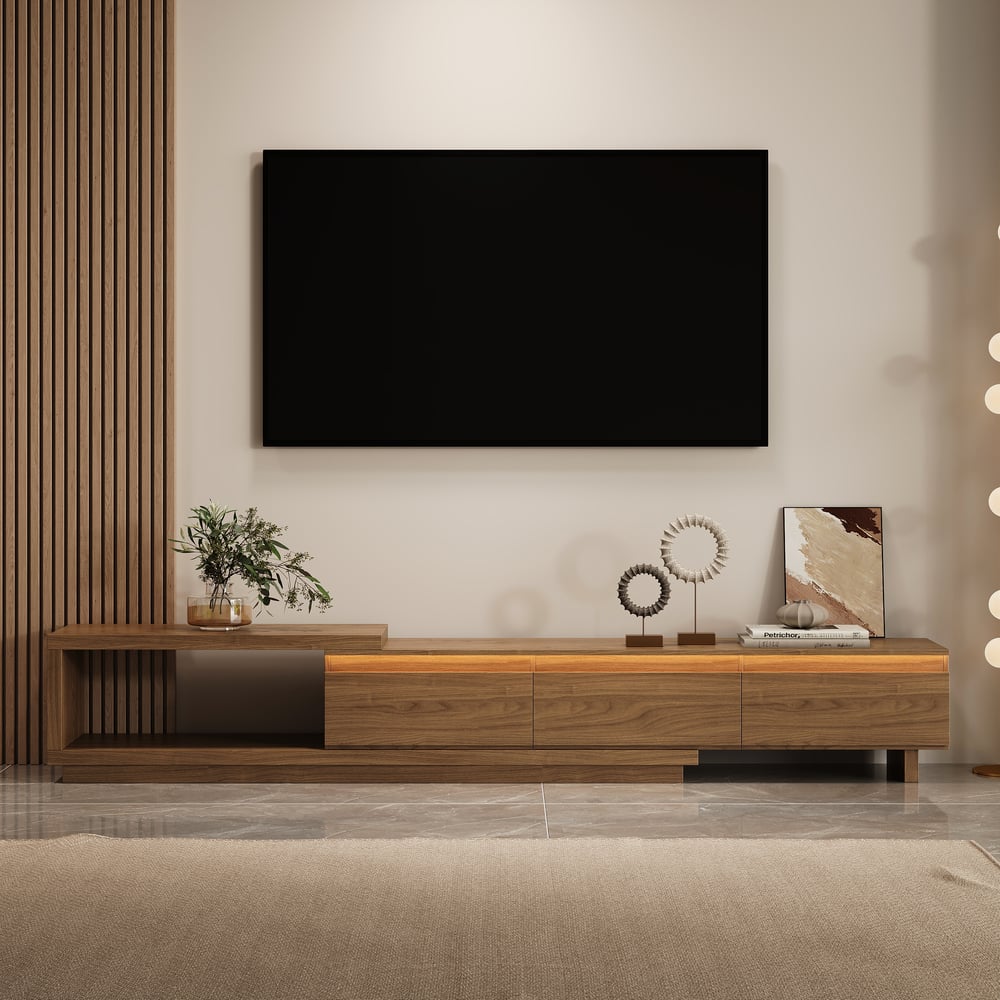 Customer Reviews for Quoint Extendable TV Stand with 3 Drawers and Light(1790mm-2550mm)