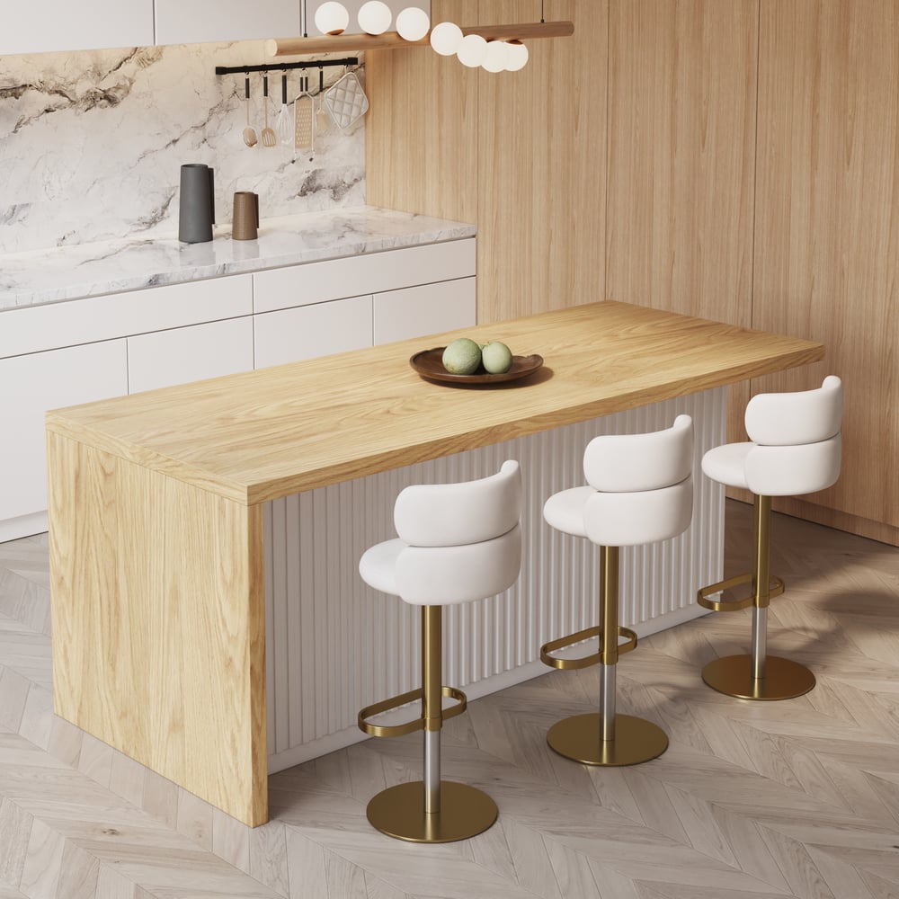 Customer Reviews for Modern 183 cm Wood Kitchen Island with Drawers & Cabinets, White & Natural