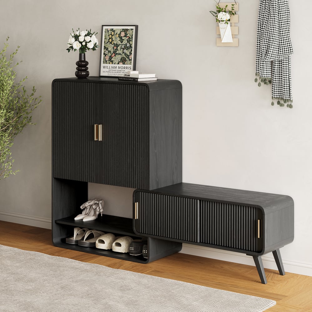 Hodnocení zákazníků pro položku Vstupní skříňka pro skladování obuvi z dýhy z jasanového dřeva