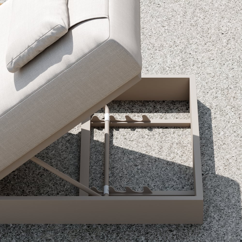 Customer Reviews for Axis Wood & Aluminum Outdoor Lounger Daybed Patio Furniture in Warm White Cushion