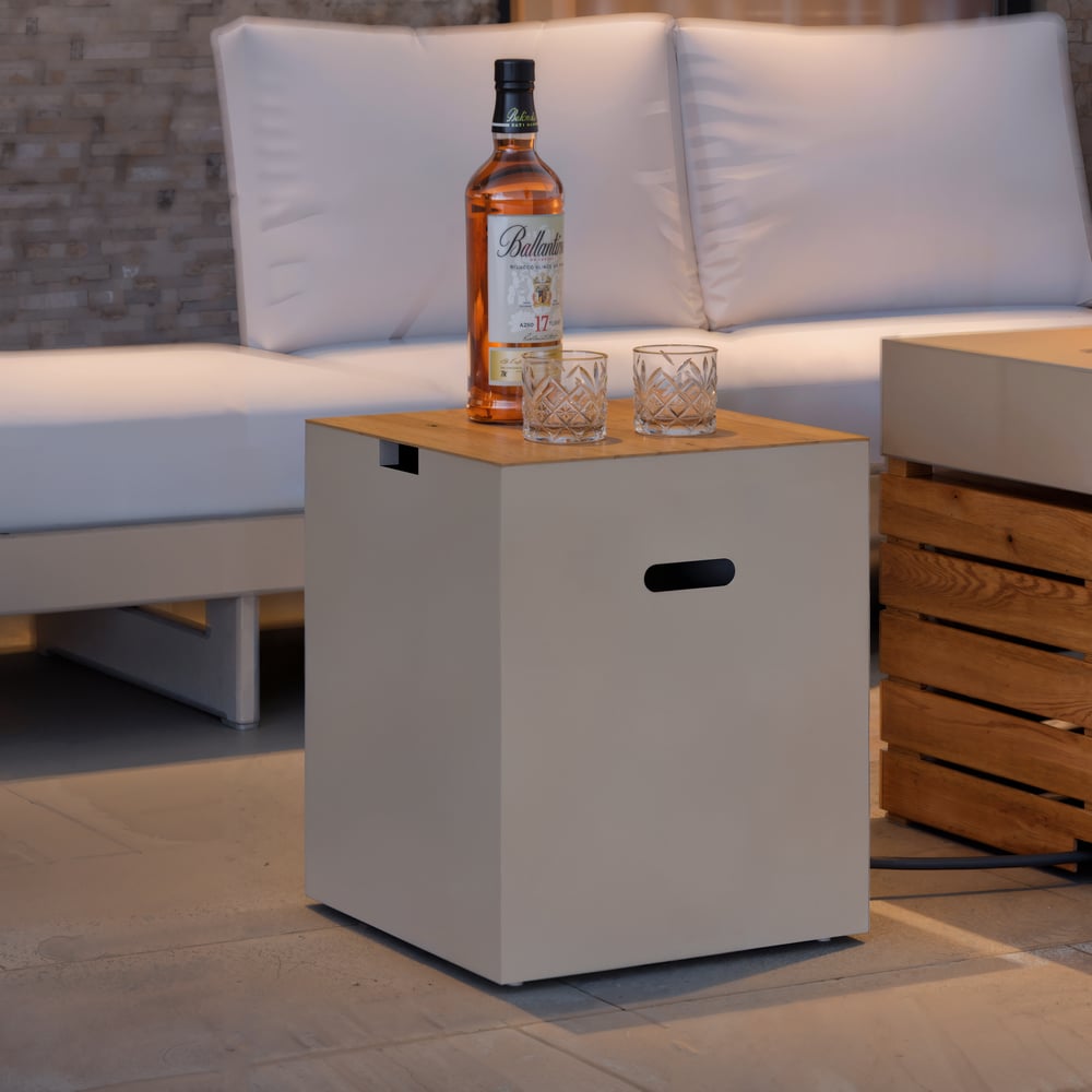 Questions and Answers for Tevara Outdoor 40 cm Gas Tank Cover Table in Sand