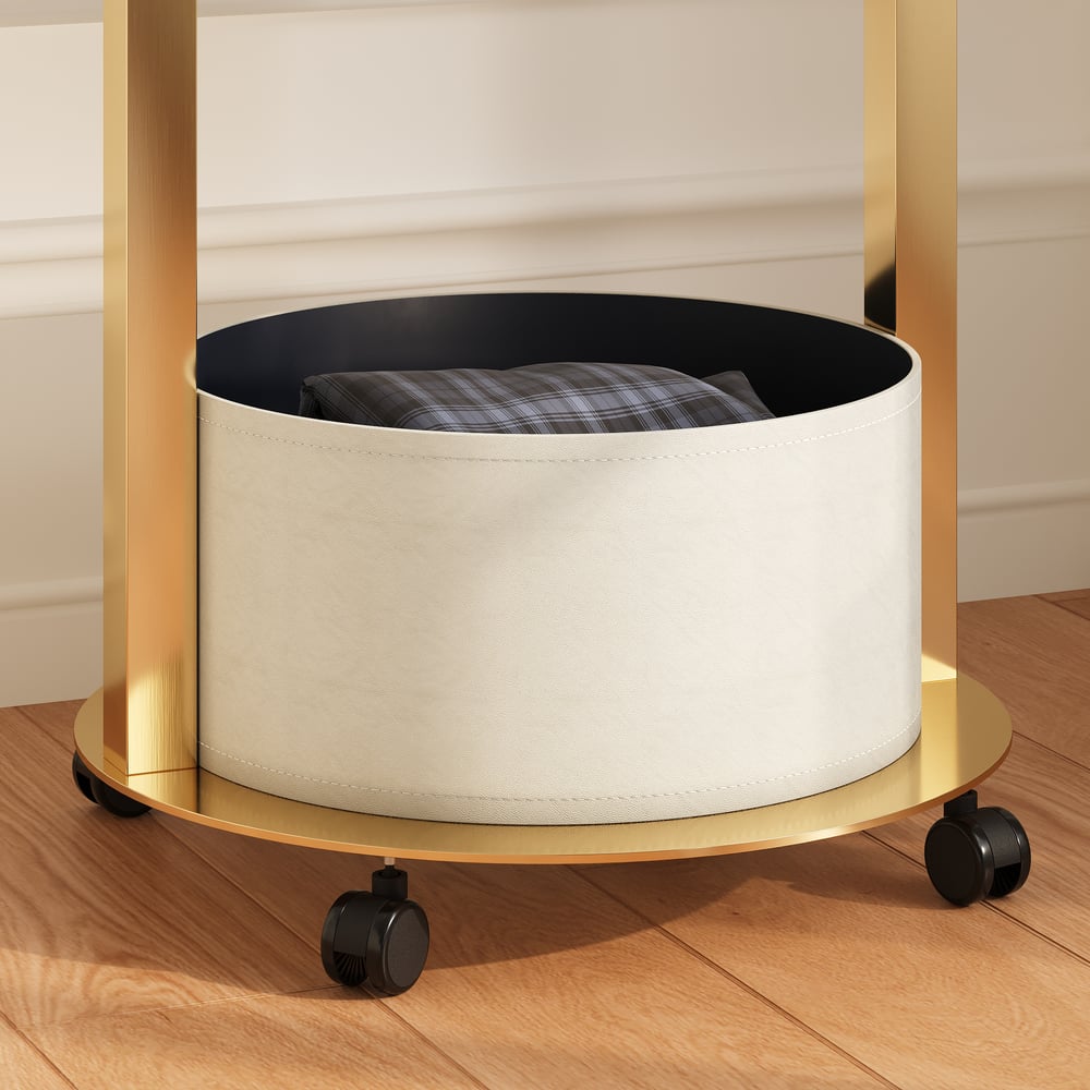 Questions et Réponses pour Porte-manteau avec 2 plateaux Saddle Leather Hall Tree