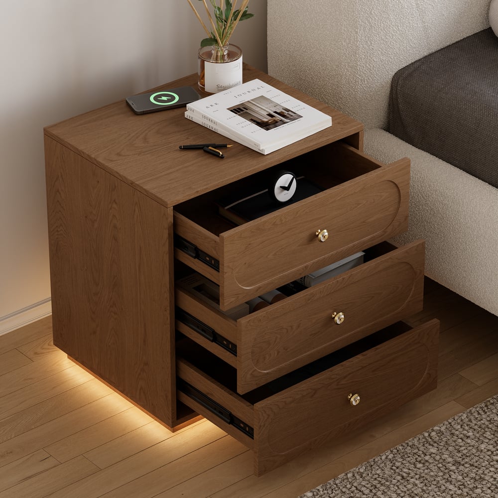 Domande e risposte per Comodino intelligente a LED a 3 cassetti Krila con luce