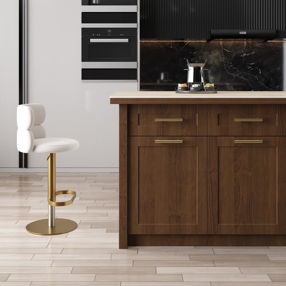 Questions and Answers for Modern 71" Sintered Stone Kitchen Island with Drawers & Cabinets, Walnut