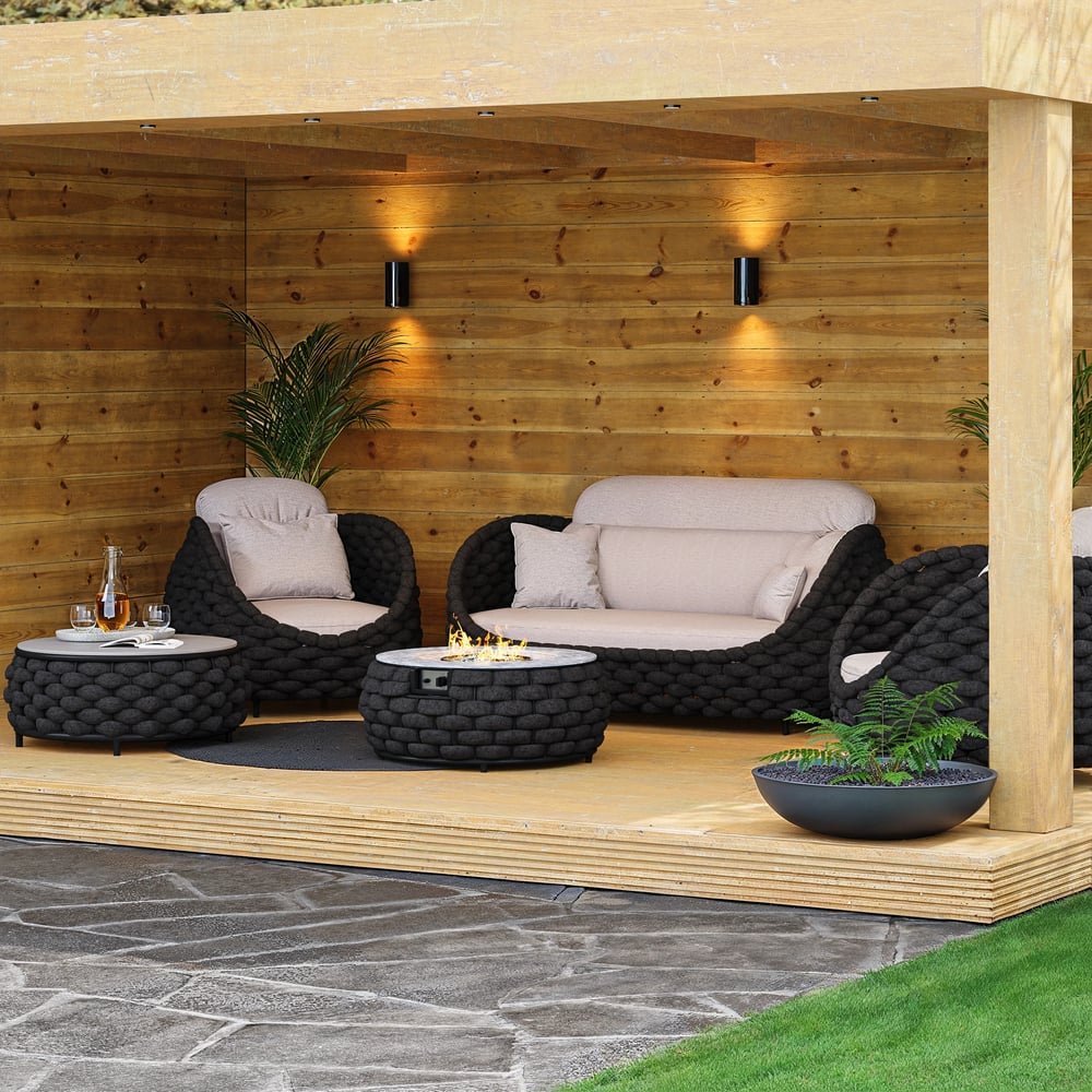 Questions and Answers for Tatta 4-Person Woven Rope Outdoor Sofa Set with Rotatable Chair