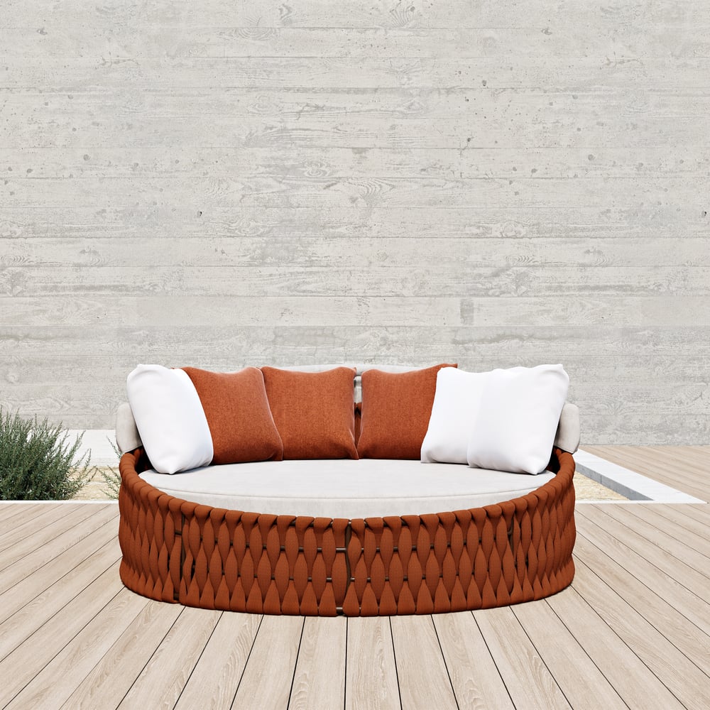 Reseñas de Clientes para Isla solar Cocaro para jardín, impermeable, trenzada, gris, con marco de aluminio y toldo