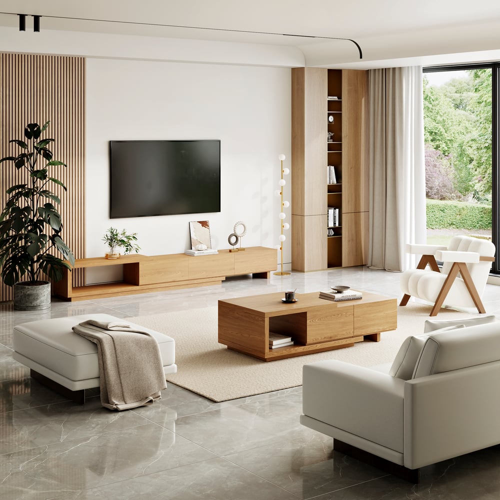 Customer Reviews for Quoint extendable TV stand with 3 drawers and light (1790 mm - 2550 mm)