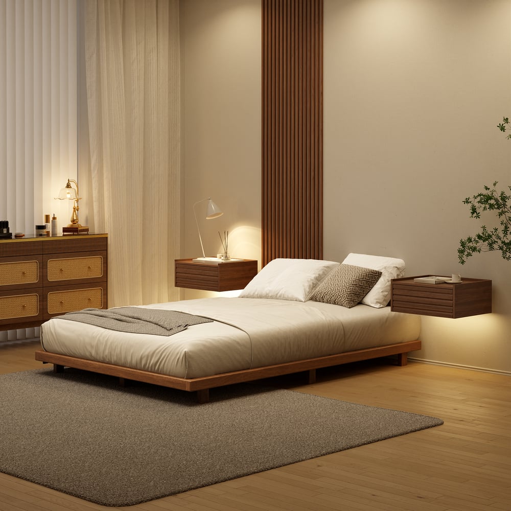 Pytania i odpowiedzi dla Łóżko podłogowe w stylu japońskim orzech 140* 200 cm