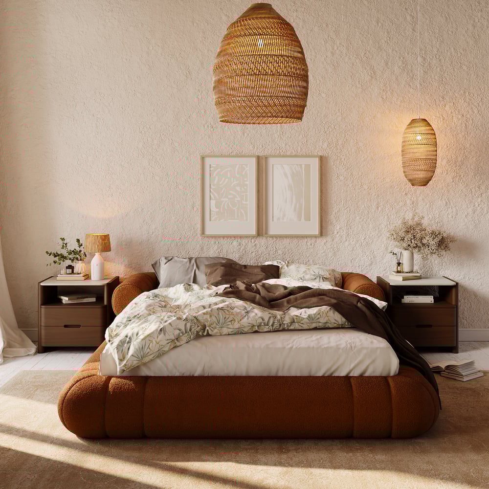 Hodnocení zákazníků pro položku Moderní noční stolek ze slinutého kamene se zásuvkami a policí