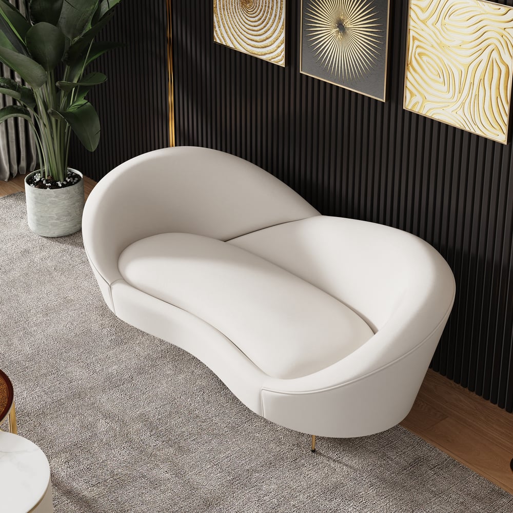 Questions and Answers for 2360mm Modern White Velvet Upholstered Large 3-Seater Curved Sofa