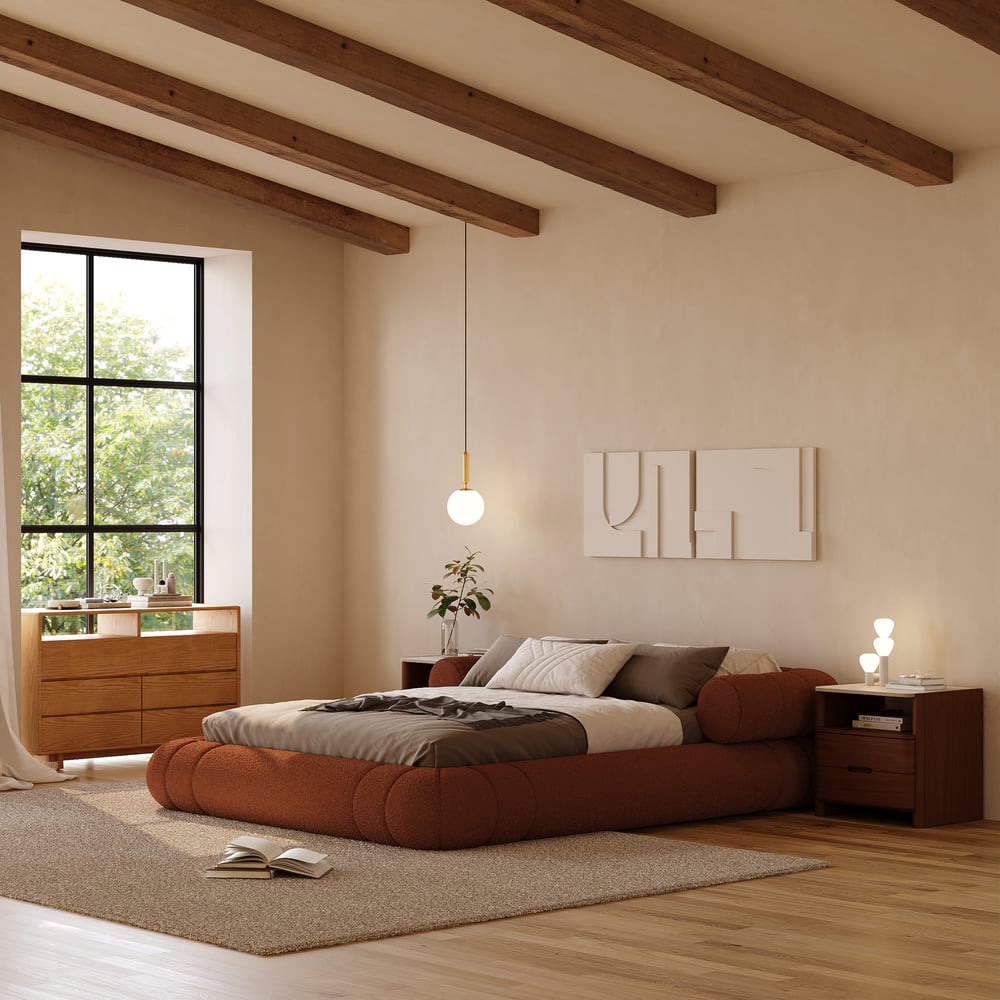 Customer Reviews for Queen Size Boucle Upholstered Cloud Floor Bed Frame