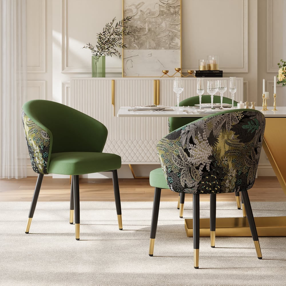 Perguntas e respostas para Silla de comedor moderna de terciopelo tapizada - verde, unidad