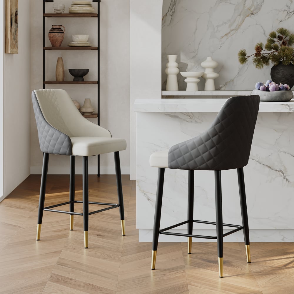 Questions and Answers for Diamic Gray PU Leather Counter Stool with Upholstered, 1 Piece