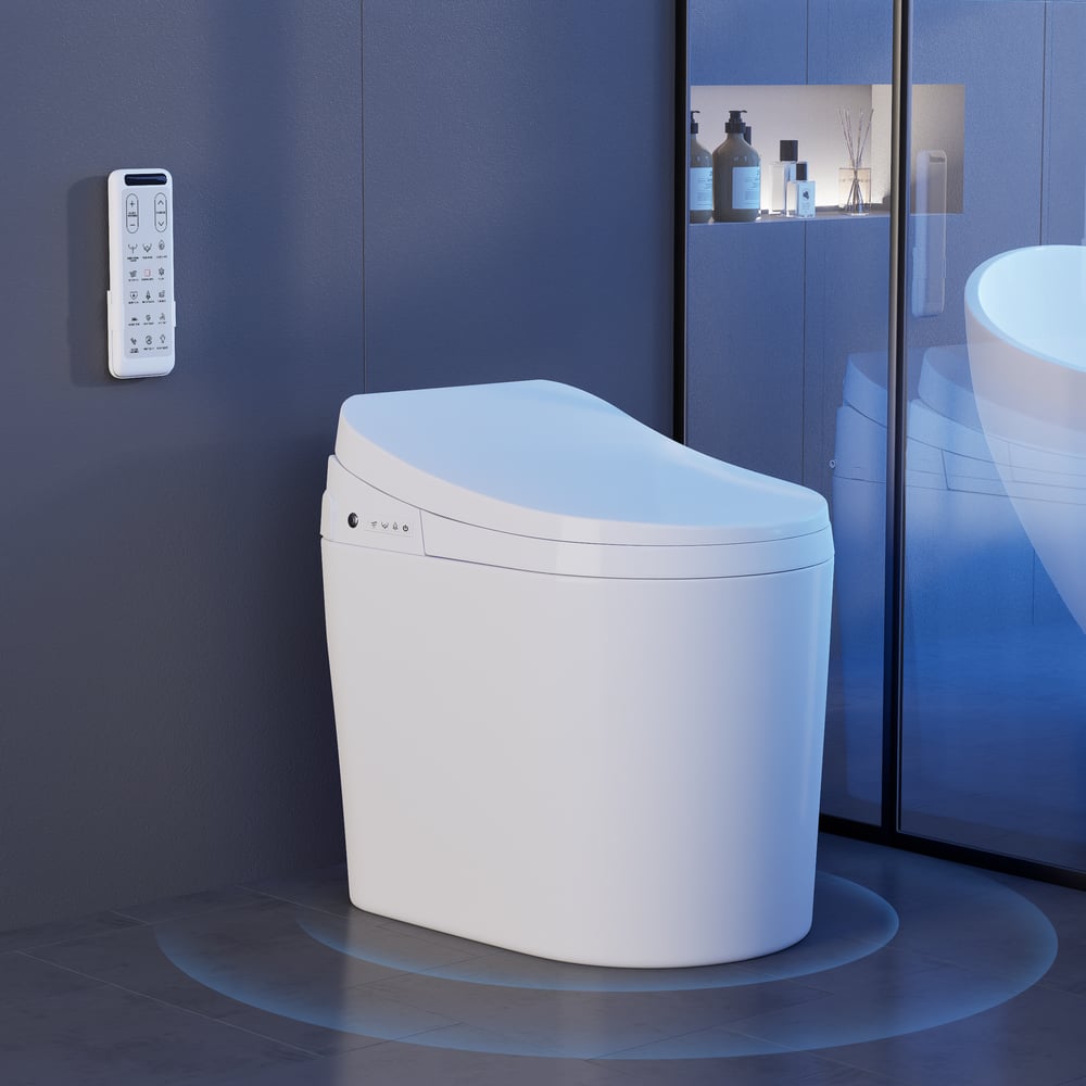 Avis Clients sur Toilette japonaise compacte Fitro H1 avec désodorisation et chasse automatique, 5,0 L par chasse