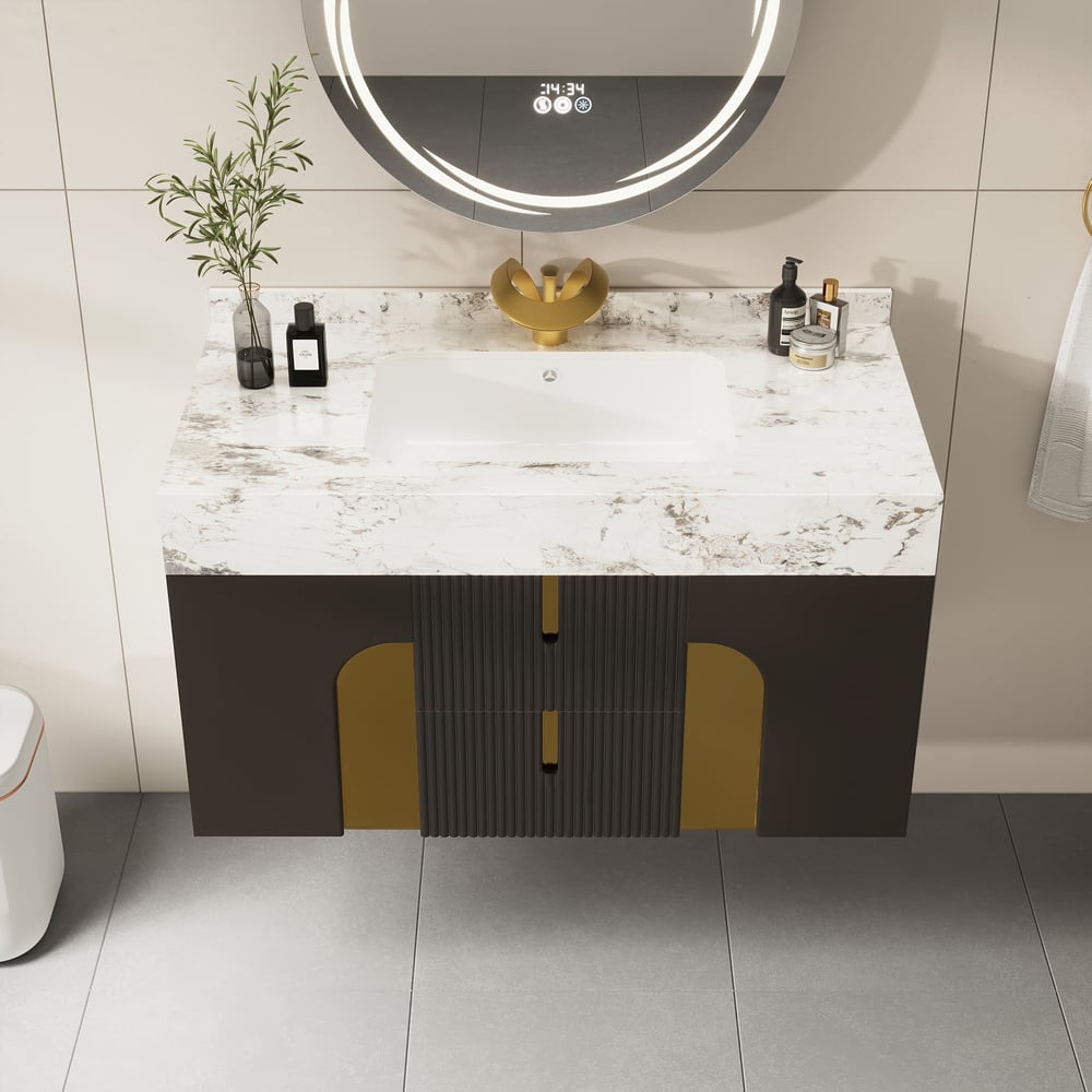 Questions and Answers for Artis 36" Floating Single Bathroom Vanity with Sink, Sintered Stone Top, Ample Storage