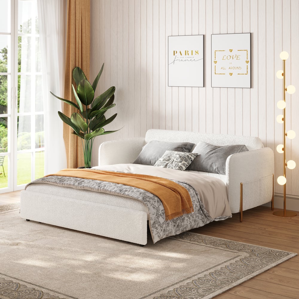 Pytania i odpowiedzi dla Sofa rozkładana 1524mm Queen 3-osobowa Boucle