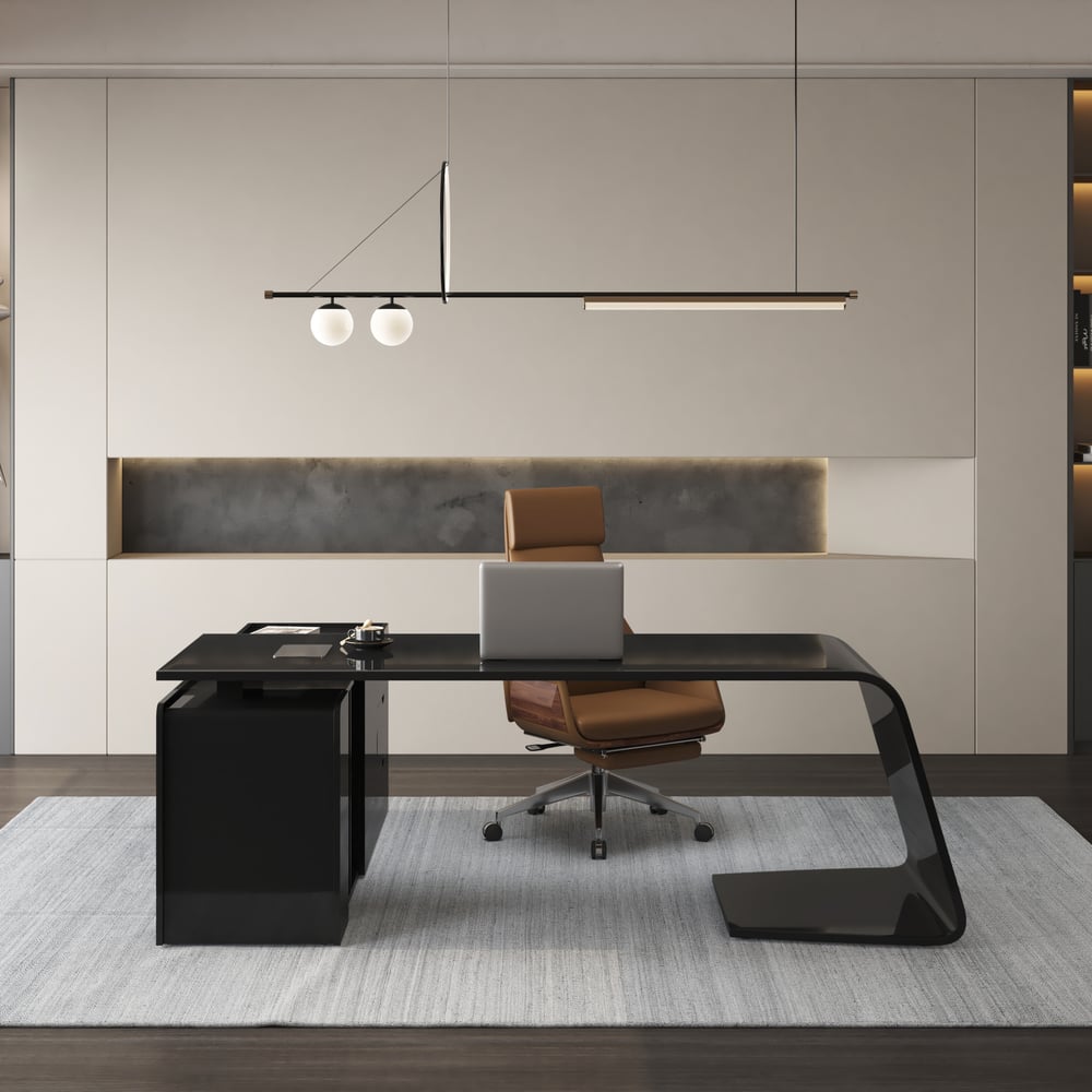 Customer Reviews for Modern 87" L-Shaped Right-Hand Executive Desk with Storage