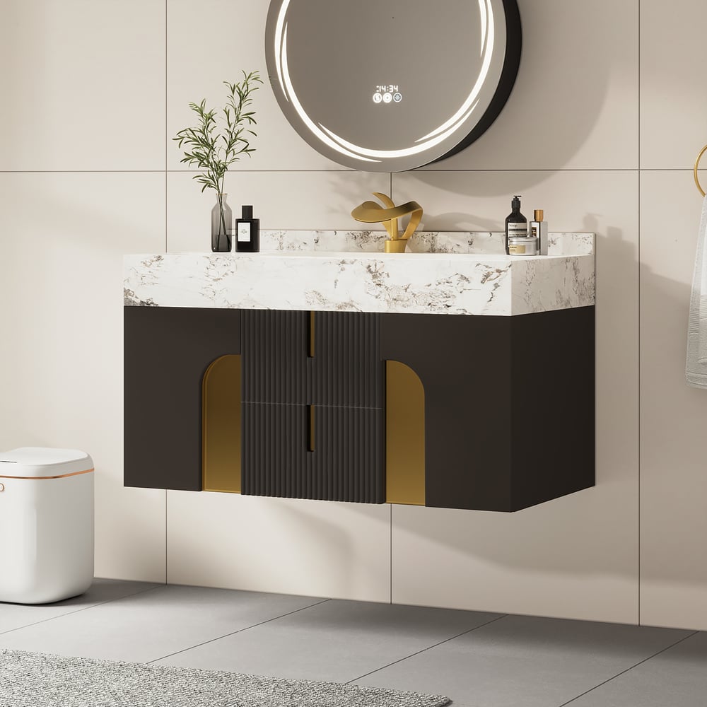 Questions and Answers for Artis 36" Floating Single Bathroom Vanity with Sink, Sintered Stone Top, Ample Storage