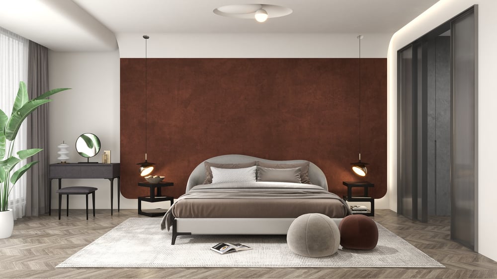 Moderner Schminktisch in Grau mit Spiegel und Hocker klein Schaufensterbilder