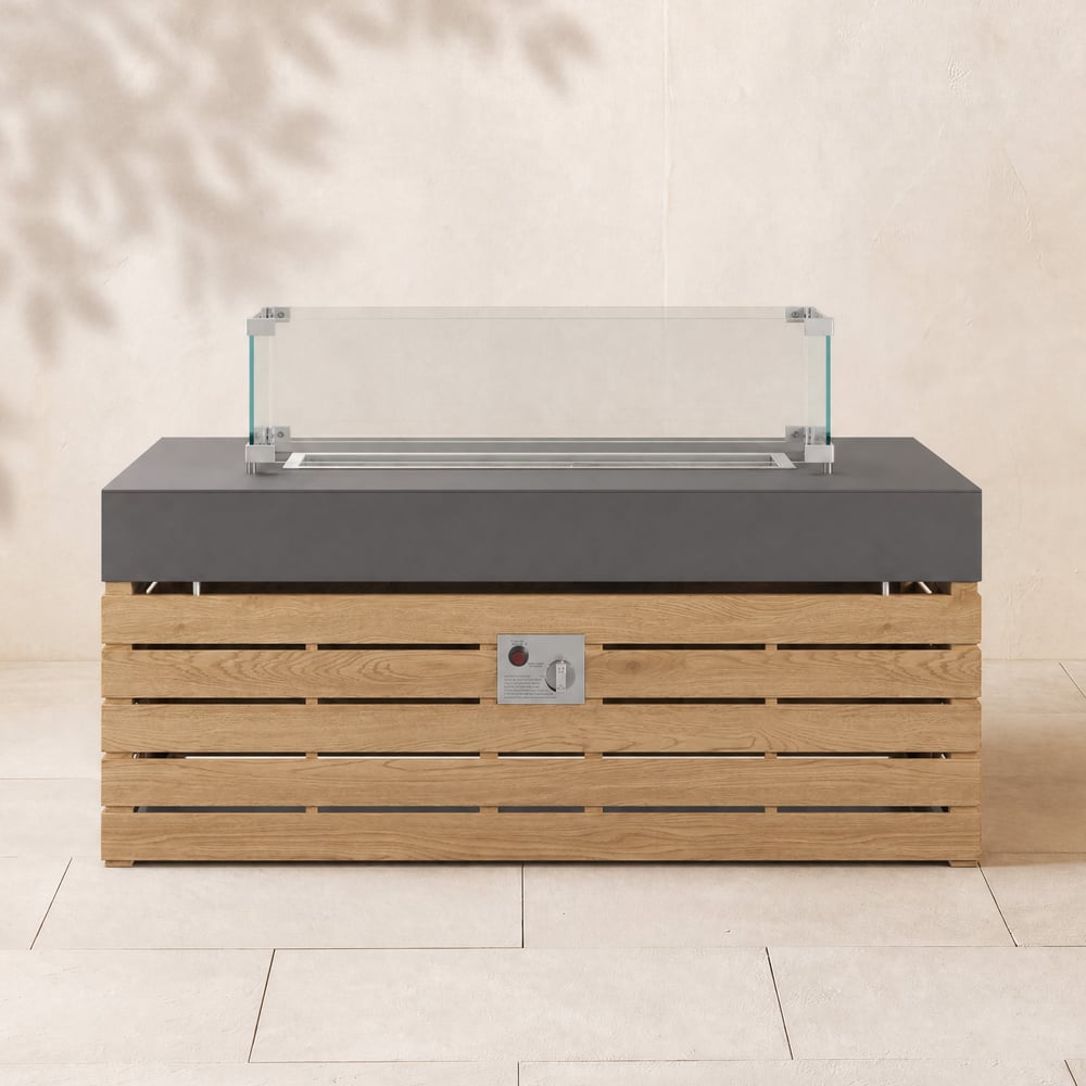 Table brasero Tevara à propane sans fumée 100 cm - gris foncé image de fenêtre