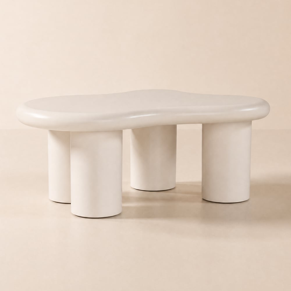 Table basse abstraite irrégulière en forme de nuage de 1000 mm image de fenêtre