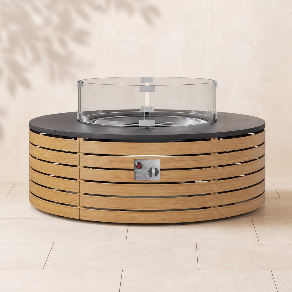 Tevara 39" Round Smokeless Propane Patio Fire Pit Table All Weather window image