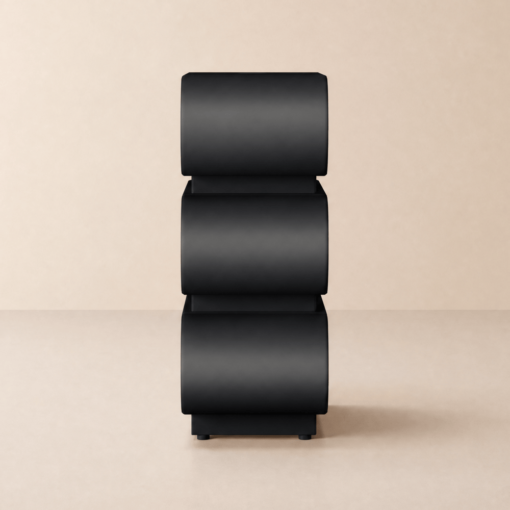 Humply Narrow Humply Leather 3-Drawer Smart Bedside Table window image