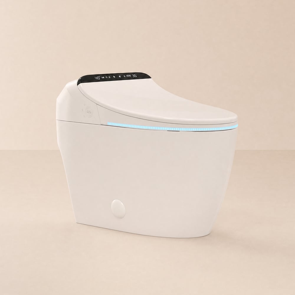 Hynova AX2 Pro Smart Bidet Toilet with Aromatherapy, White, 1.28 GPF window image