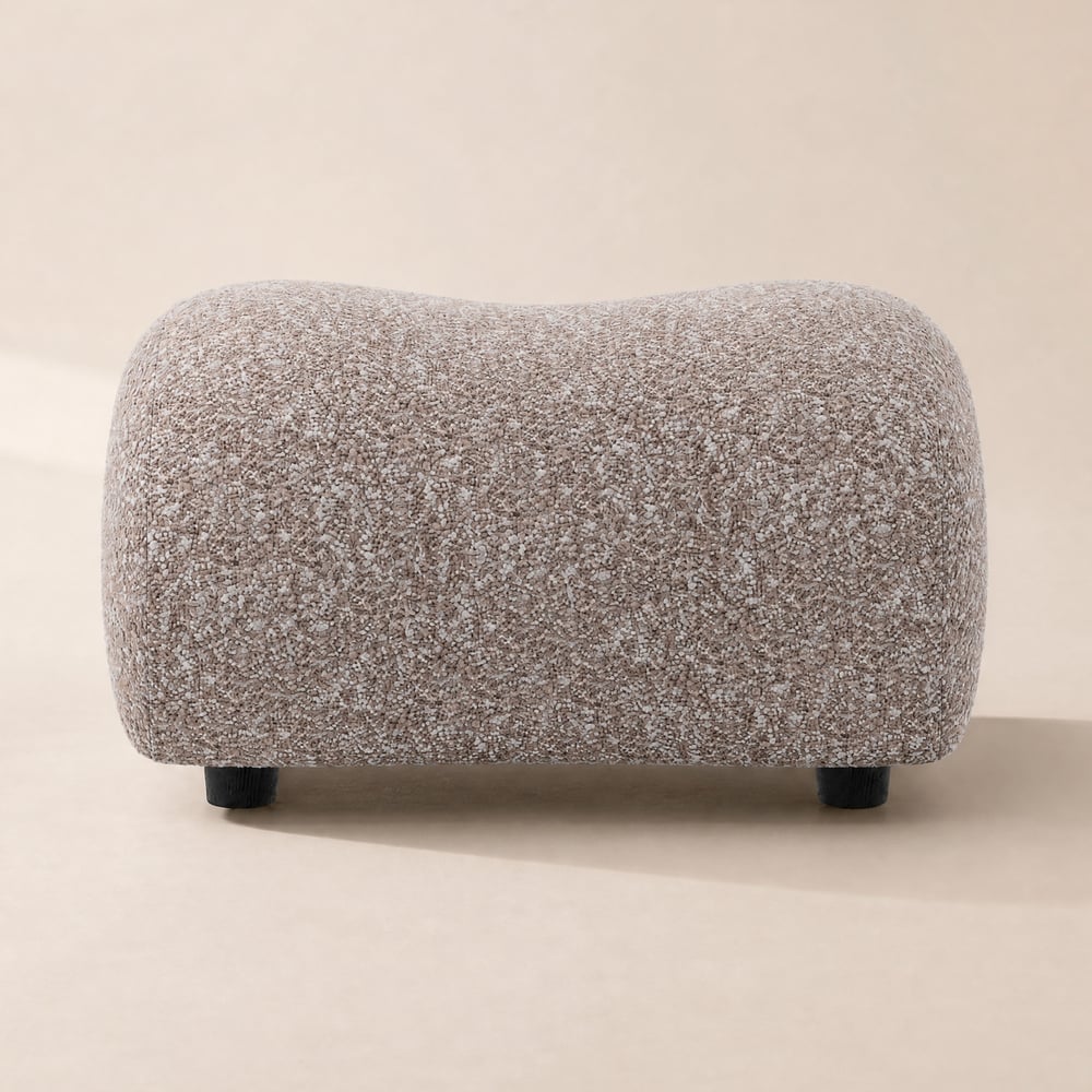 15" Performance Boucle Curve Ottoman window image