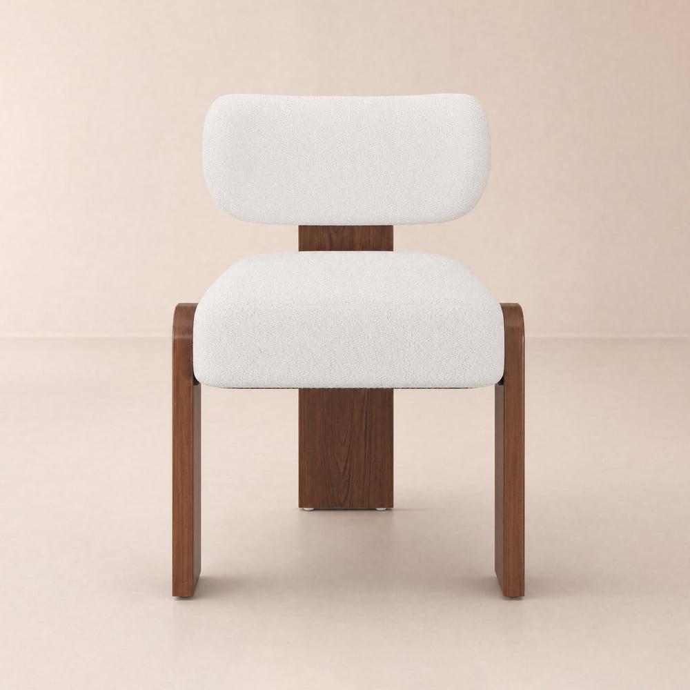 Chaises de salle à manger modernes en bois du milieu du siècle image de fenêtre