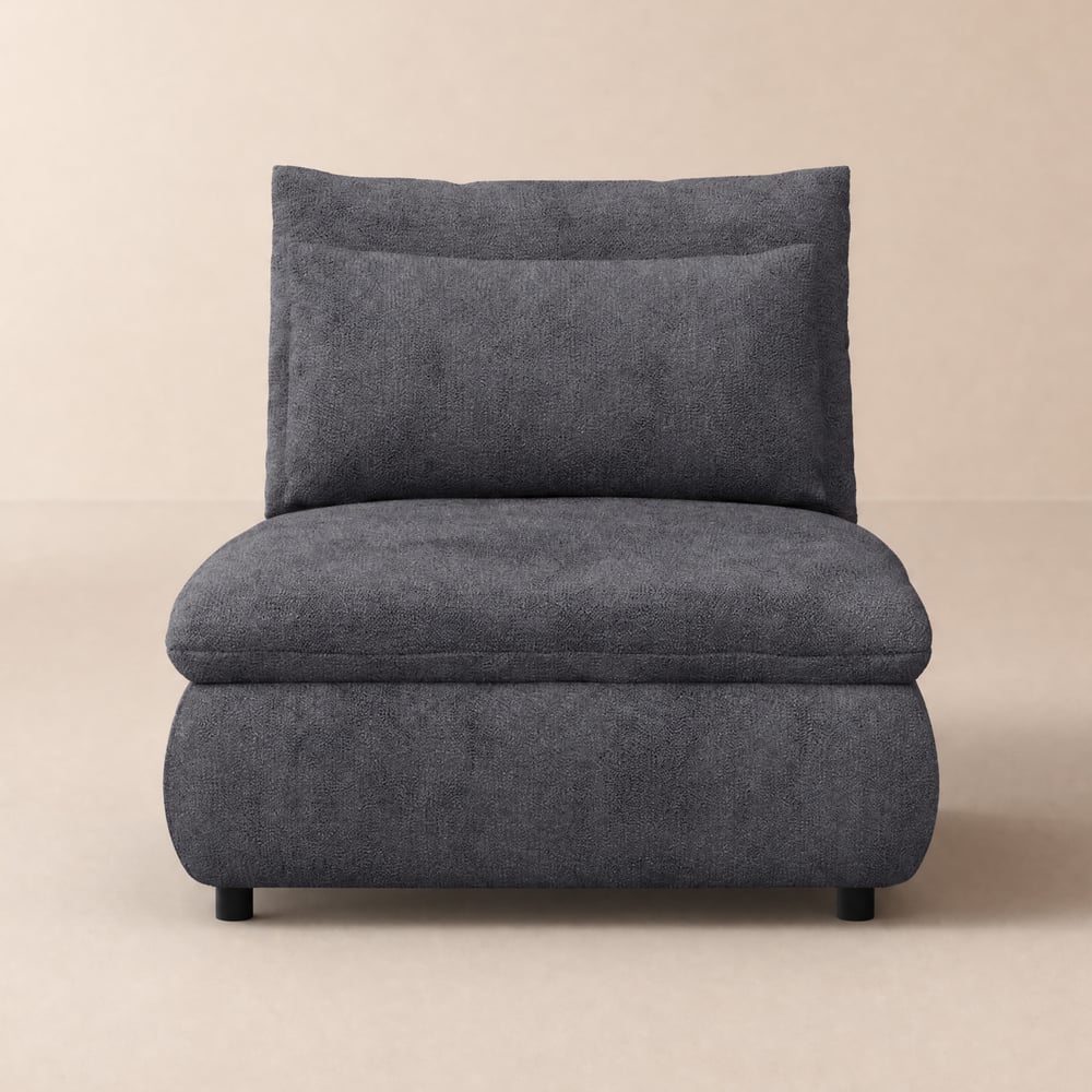 Fauteuil d'appoint chausson en chenille de 36 po avec rangement caché et dossier amovible image de fenêtre