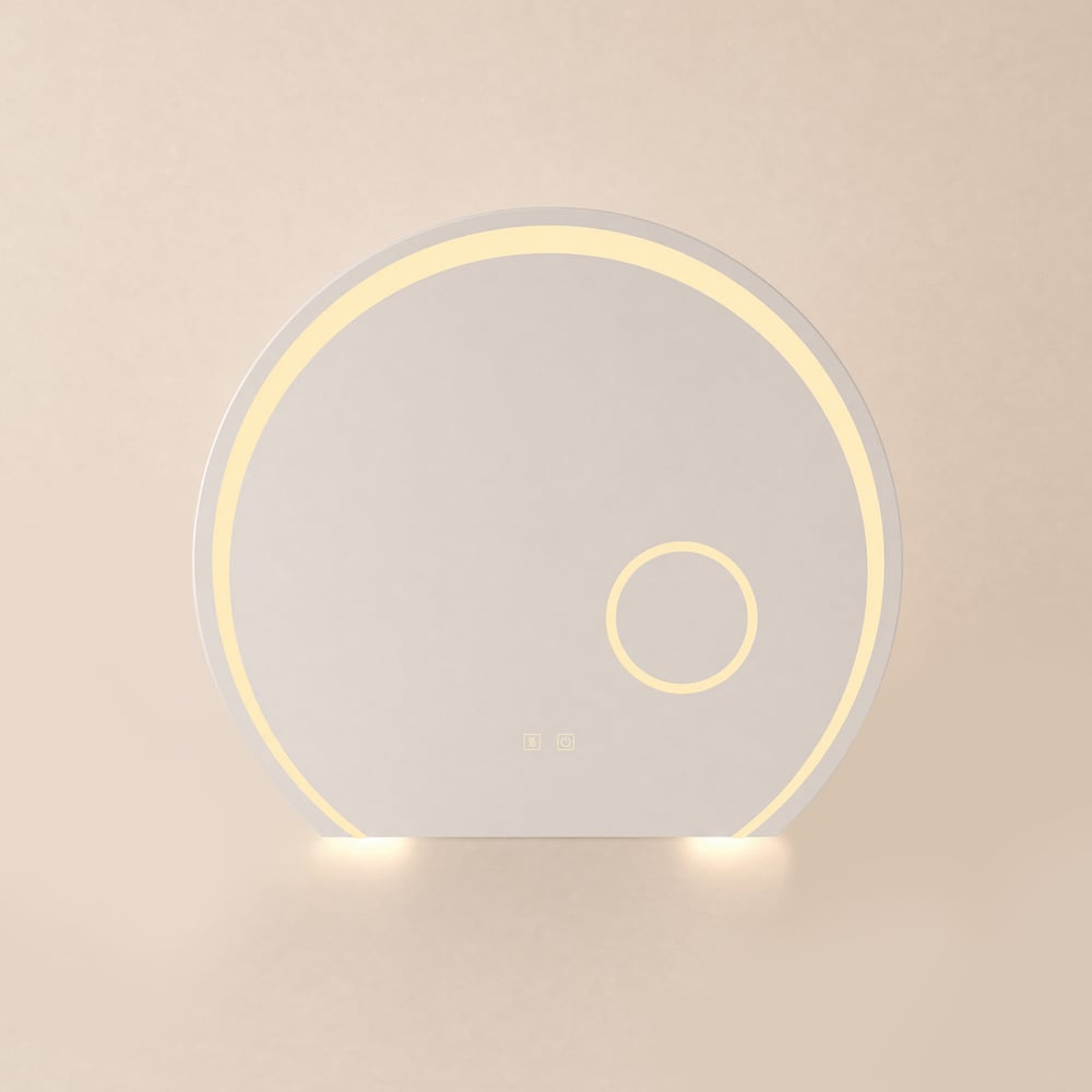 28" Wide LED Bathroom Mirror Dimmable with 3X Magnifier & Anti-Fog window image