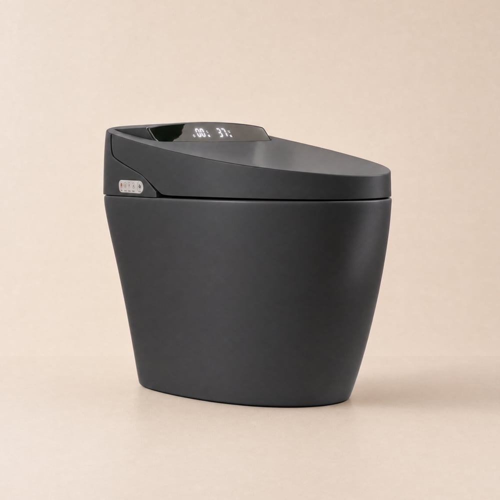 Hynova AX1 Black Automatic Smart Bidet Toilet with Self Cleaning | Heated Seat | Dryer window image