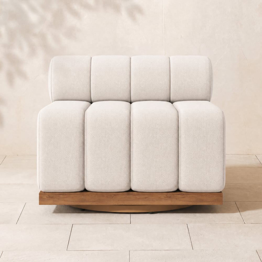 Resaro Outdoor Teak & Aluminium Swivel Lounge Chair window image