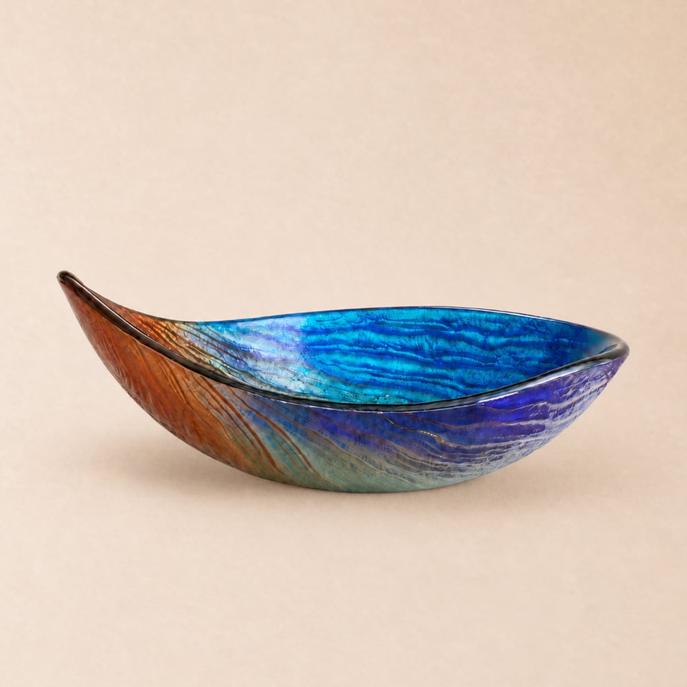 Tempered Glass Multicolour Teardrop-Shaped Bathroom Countertop Basin Wash Basin window image
