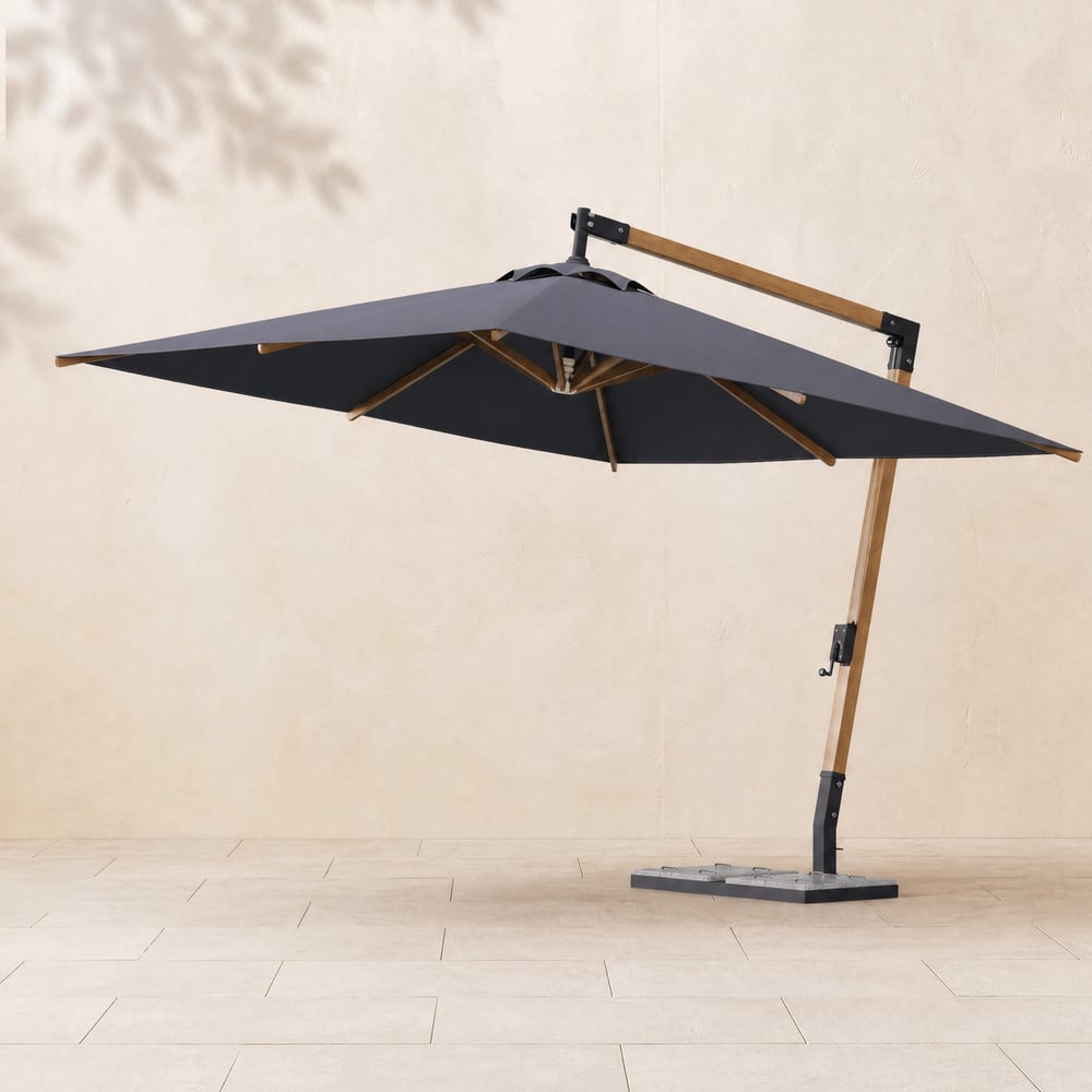 Tevara 106" Offset Cantilever Patio Umbrella in Gray window image