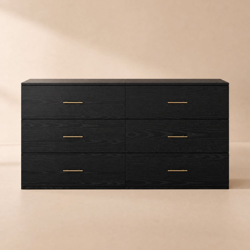 Arune 63" TV Stand with 6-Drawer Storage Chest window image