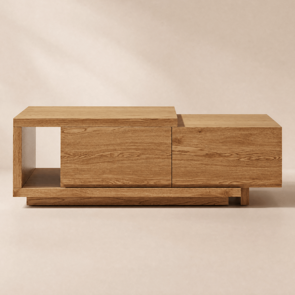 Quoint 47"-69" Extendable Coffee Table with 2 Drawers window image