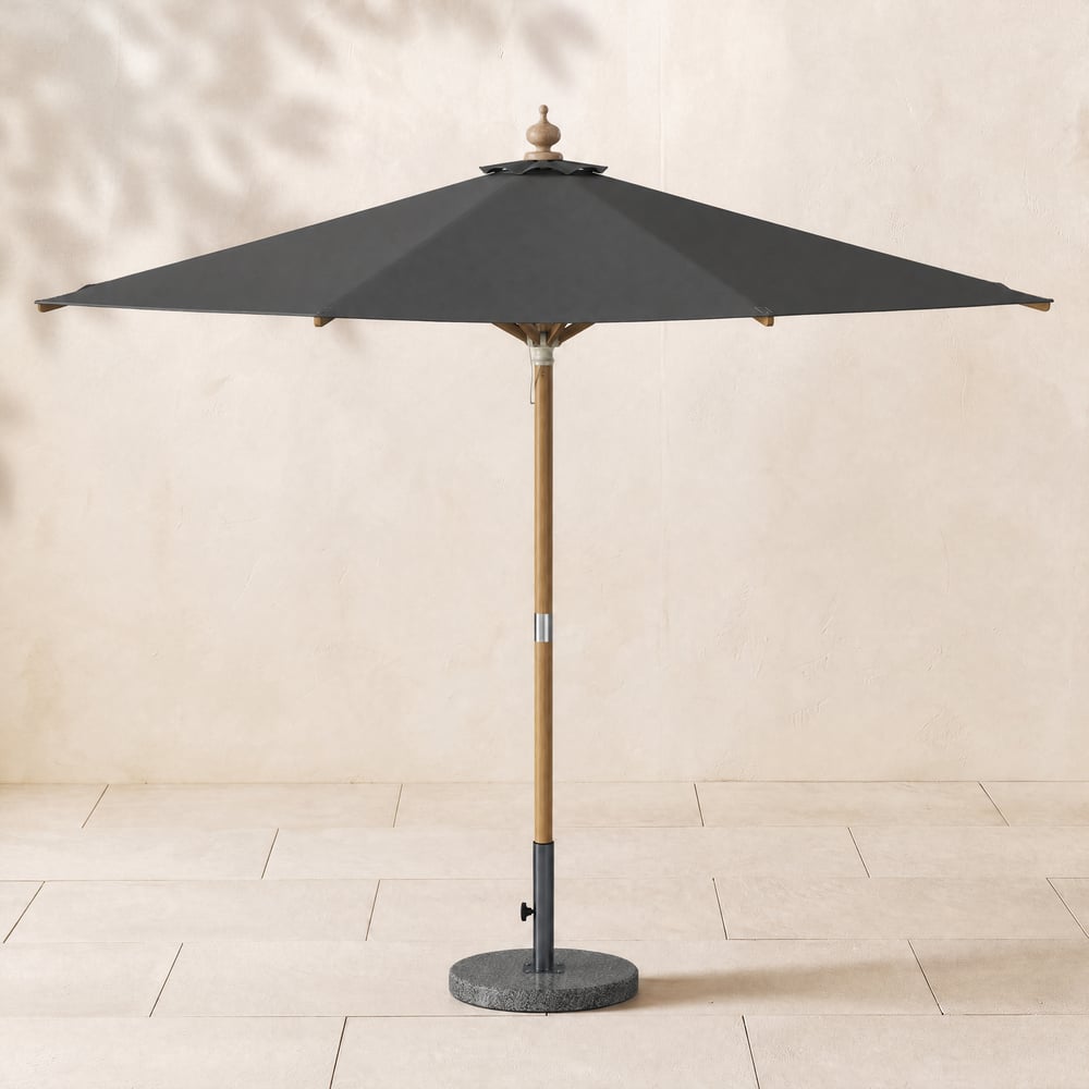 Parasol Tevara 300 cm à mât central pour terrasse extérieure image de fenêtre