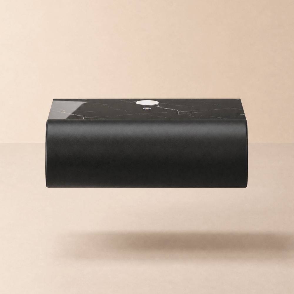 Humply Floating Leather 1-Drawer Smart LED Bedside Table with Sintered Stone Top window image