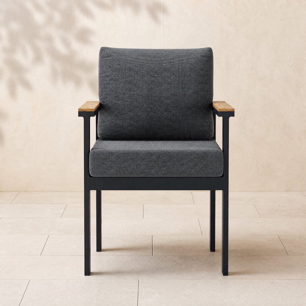 Tevara Garden Teak & Aluminium Dining Chairs in Grey, Set of 2 window image
